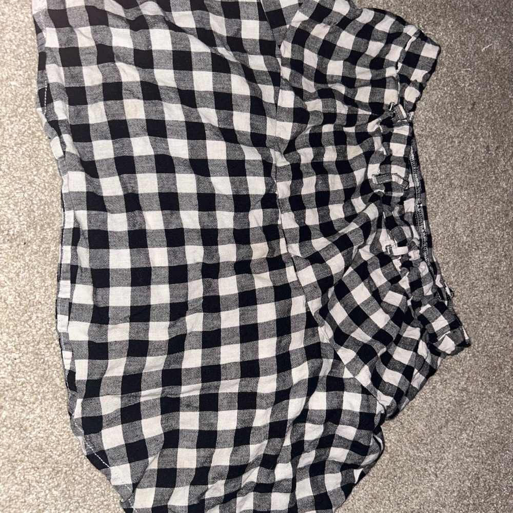 Cato Black and White Checkered Mini Skirt